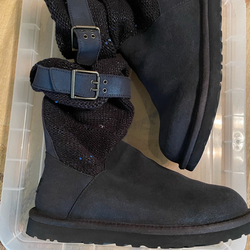 UGG Cambridge Metallic Blue Suede Boot